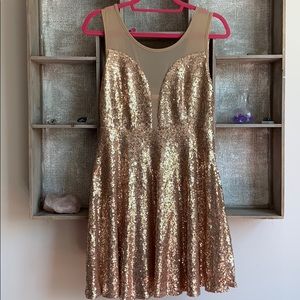 Gold Sequin Dress